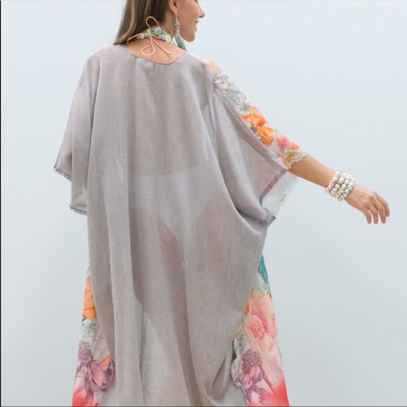 kaftan cotton modal free size cover up - Picture 3 of 4